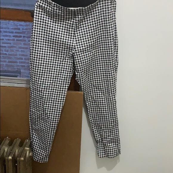 old navy black and white pants